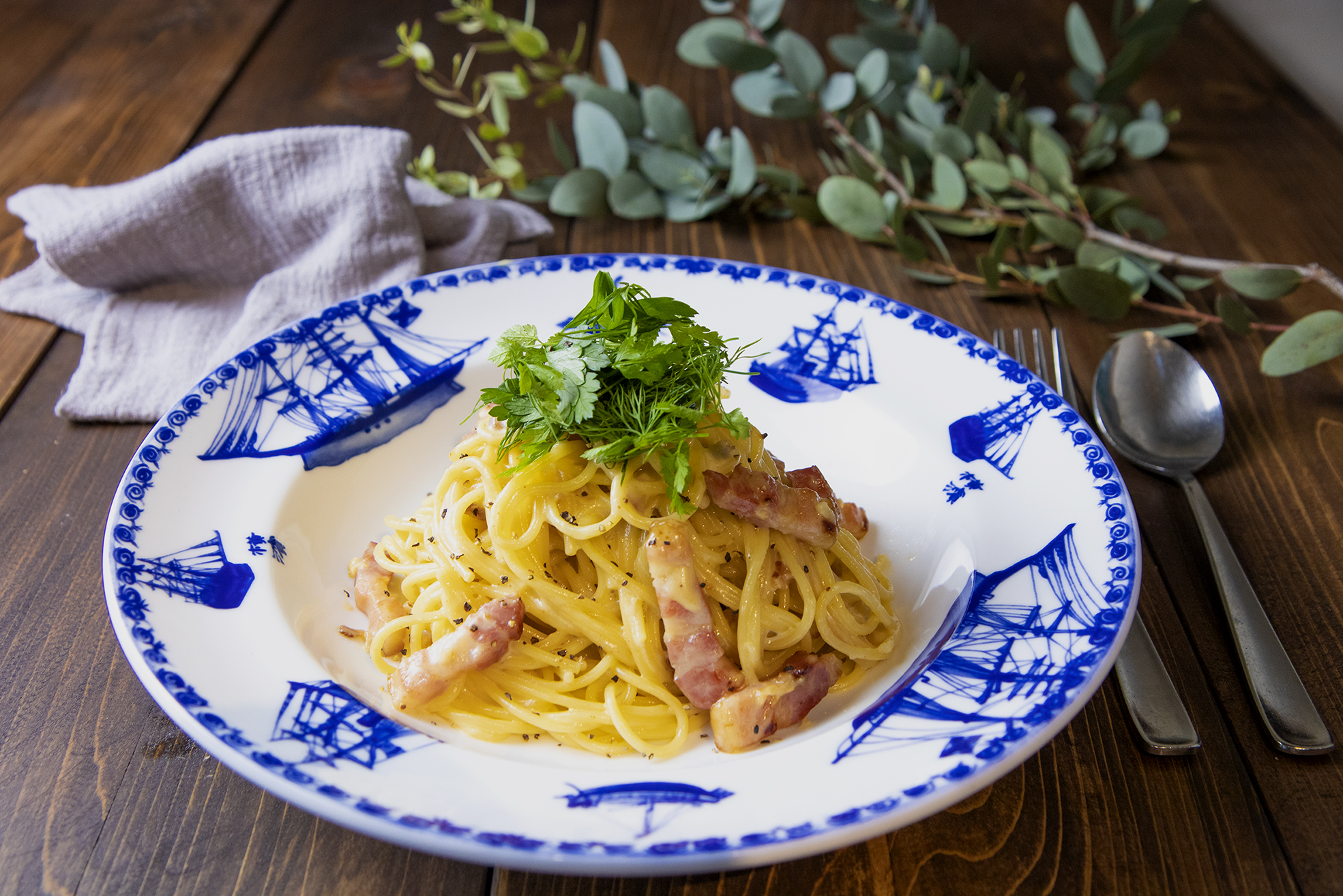 ゴルゴンゾーラのカルボナーラ